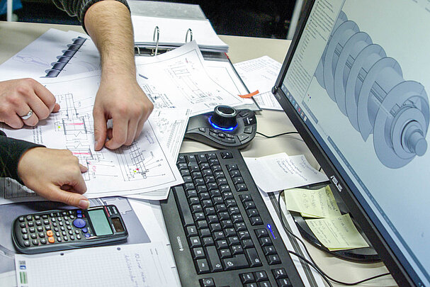 Konstruktion am Computer mit CAD